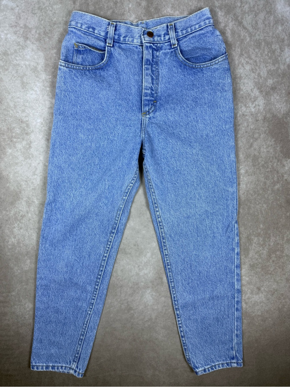 Vintage Lee High Wasted Mom Jeans Size 12 E Petite 28.5 X 26 USA Union Late 80s